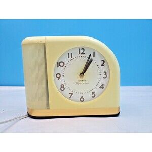 Westclox Big Ben Moon Beam Clock Yellow Mid Century - Light Works, No Alarm...